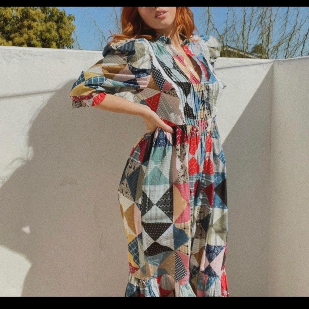 Doen Darby patchwork quilt dress Medium